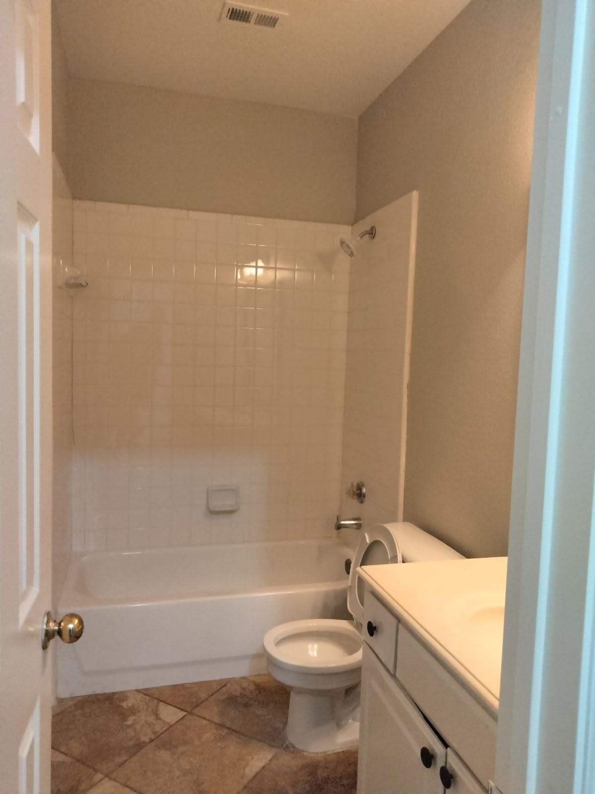 Remodeled bathroom after repairs