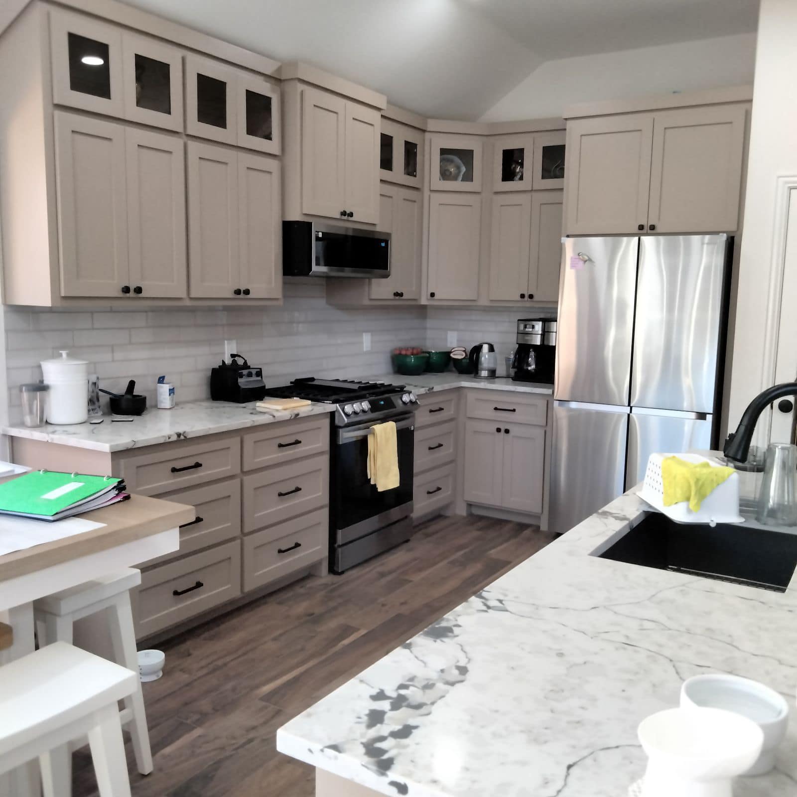 Kitchen remodel with new cabinetry and countertops