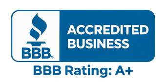 BBB Accredited Business seal for Concord Roofing & Construction