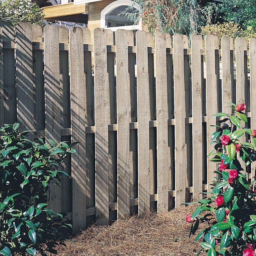 Example of a wood shadowbox-style fence, similar to the fence that was replaced