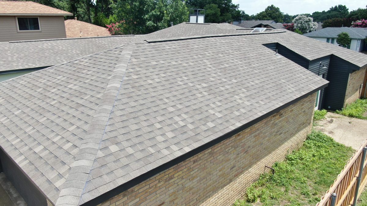 Aerial view of a roof inspected for commercial roof repair