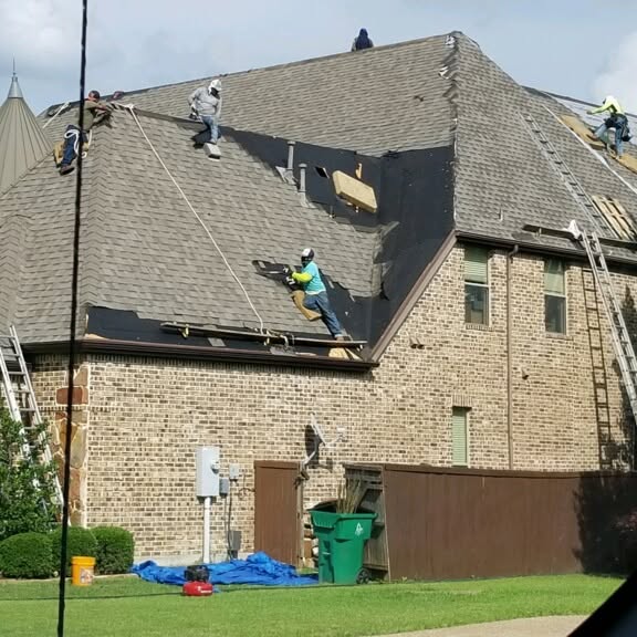 Close-up of impact-resistant shingle roofing detail